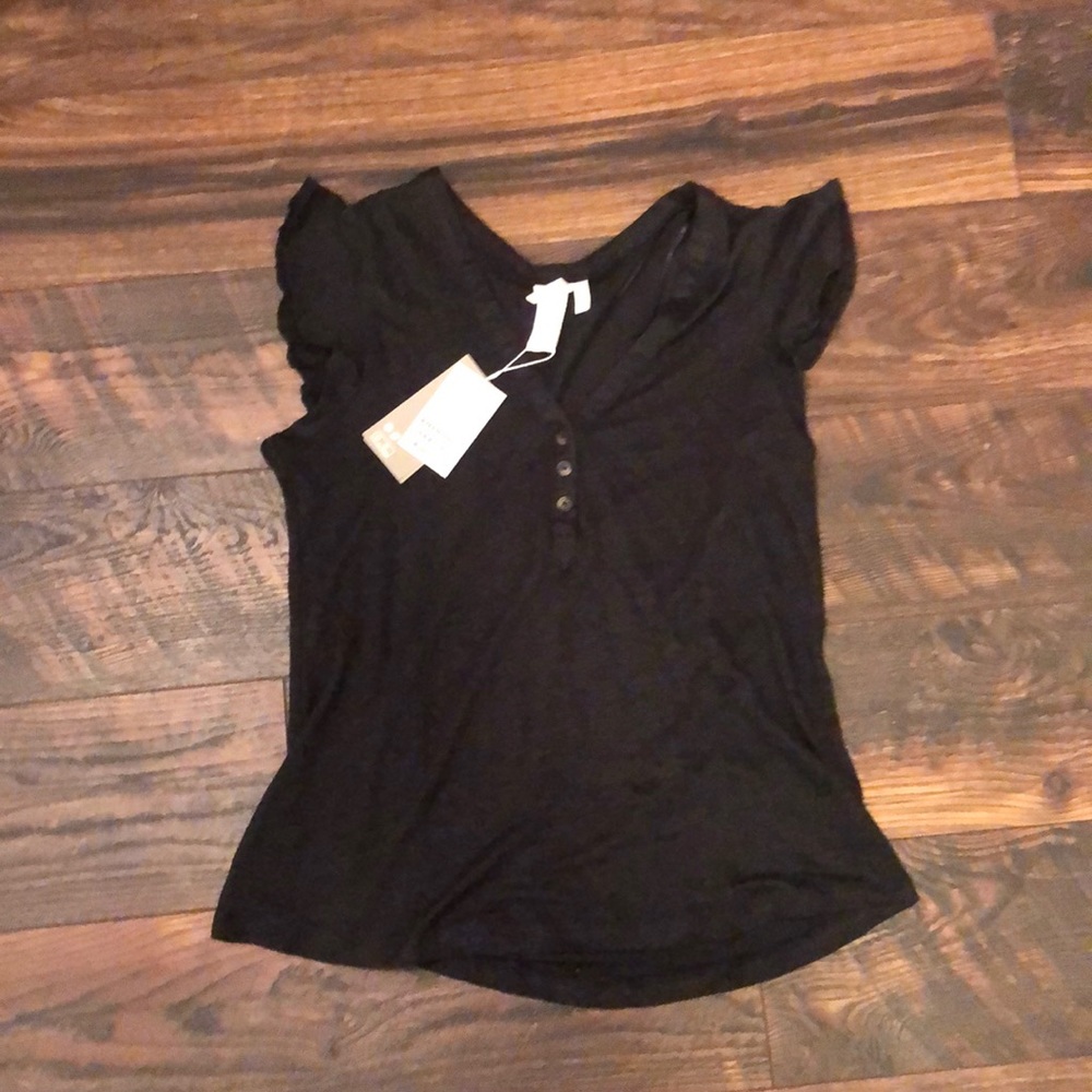 Linen shirt sleeve top